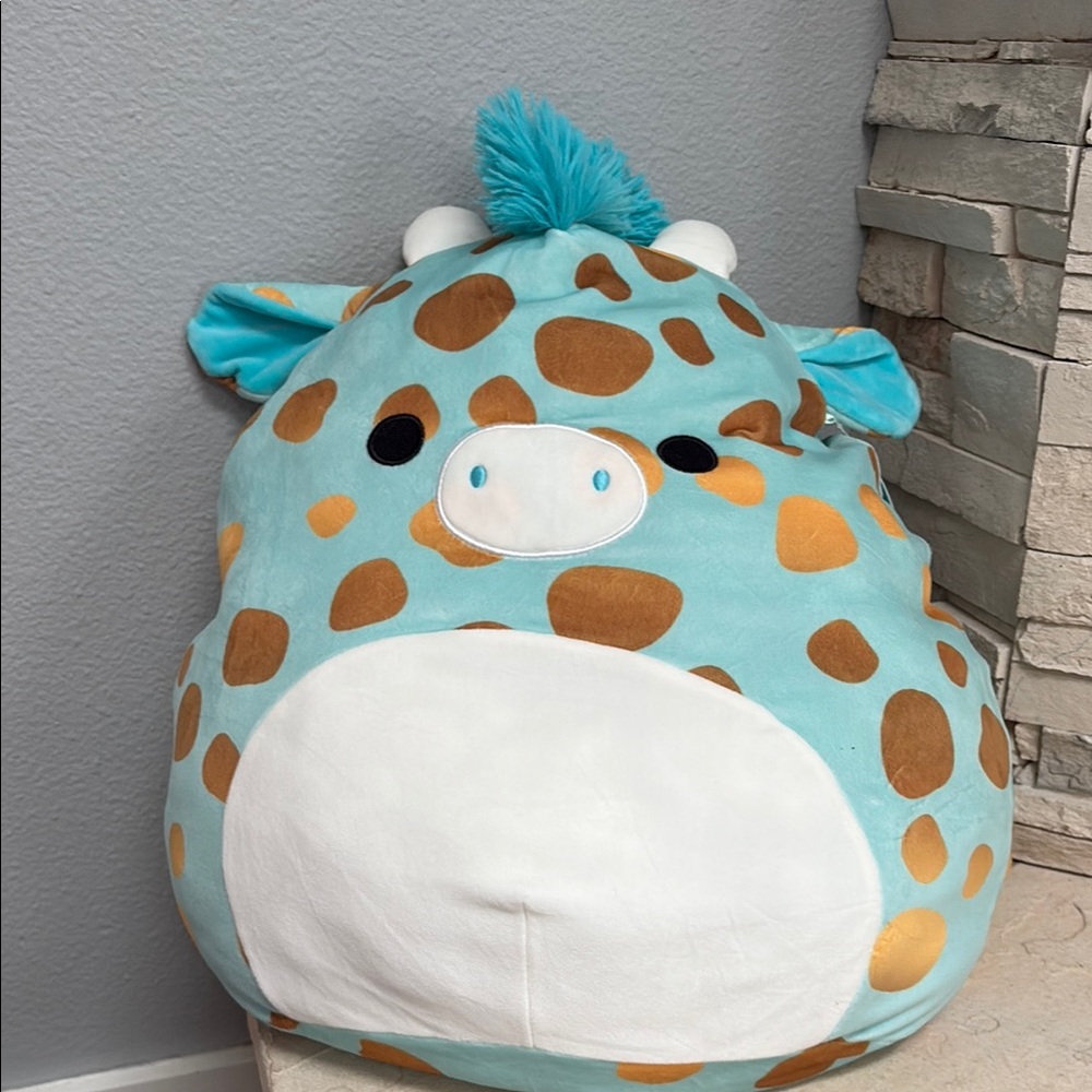 Squishmallows Blue and Gold Spotted Stuffed Animal